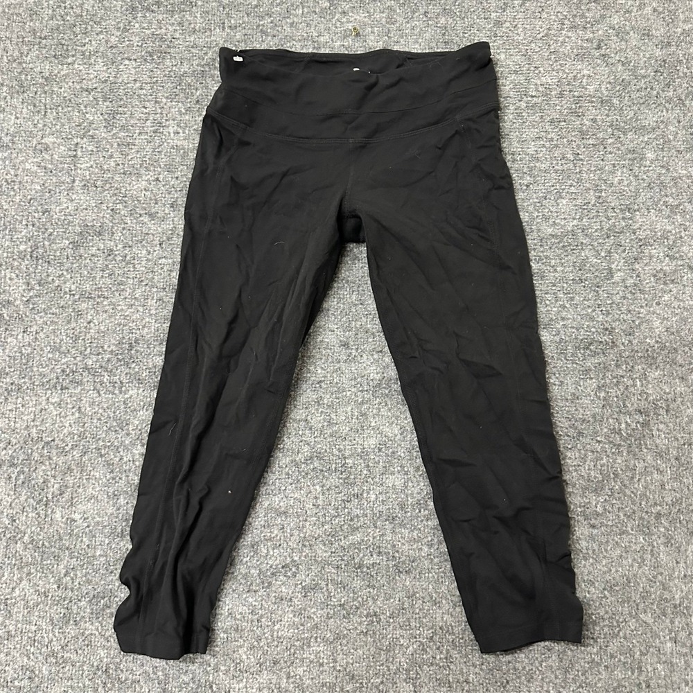 Athleta Leggings Womens Size S Black Supplex Cropped Athletic Yoga Pants